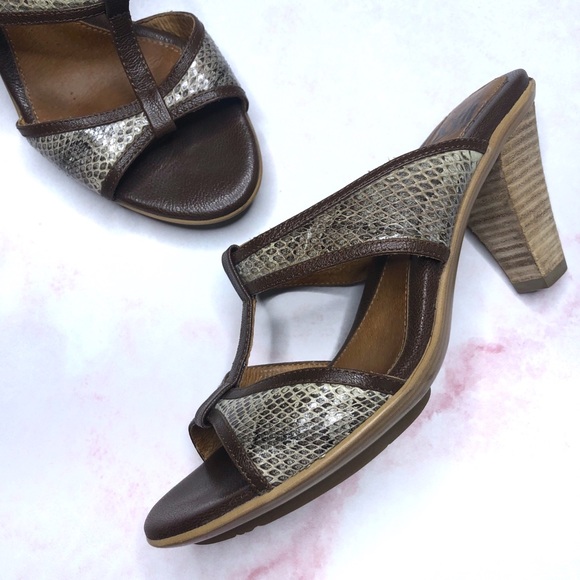 Sofft Shoes - Sofft Snakeskin Kitten Heel Sandals